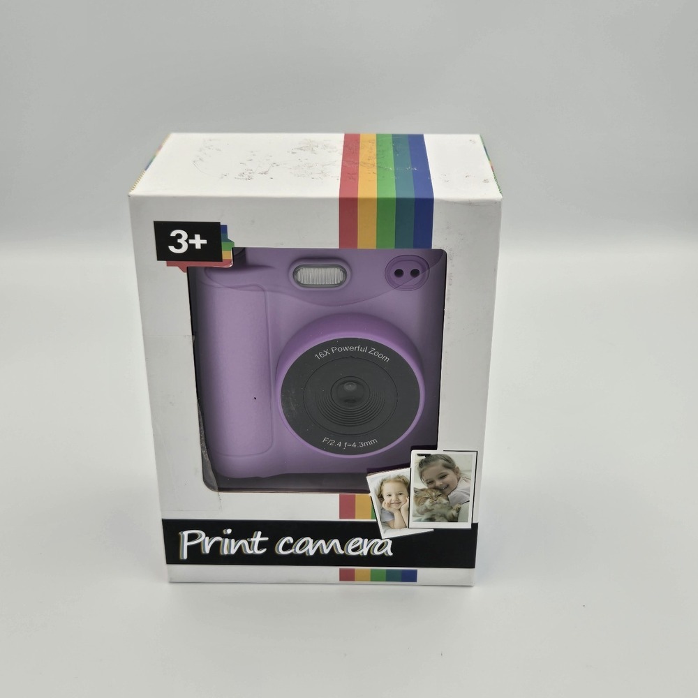 Kids‎ Instant Print Camera 1080P Digital HD Camera Music Video 3+ Purple  Fun FX